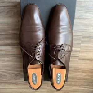 Hugo Boss AG Dark Brown shoes in burnished leather